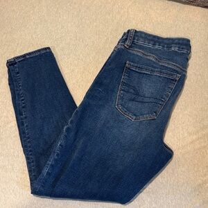 American Eagle Outfitters Dark Blue Skinny Jeans 10 Short